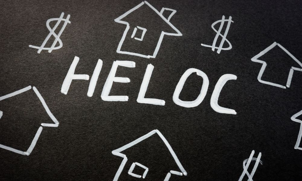 HELOC home improvement loan on the black sheet